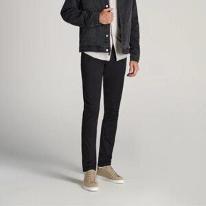 American Tall – Size 28/36 Black –Carman TAPERED Fit Five Pocket Mens Pants